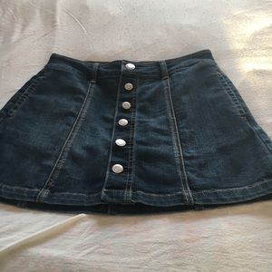Denim mini-skirt